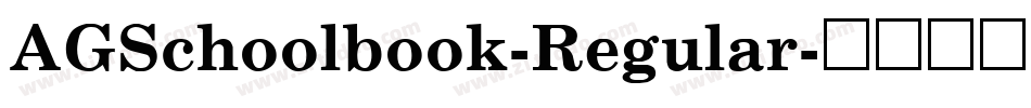 AGSchoolbook-Regular字体转换