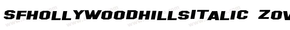 SfHollywoodHillsItalic-ZoVZ字体转换