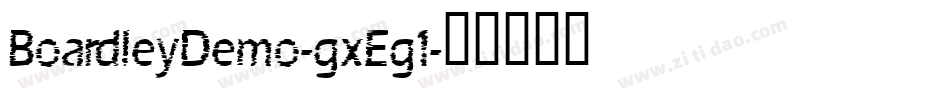 BoardleyDemo-gxEg1字体转换