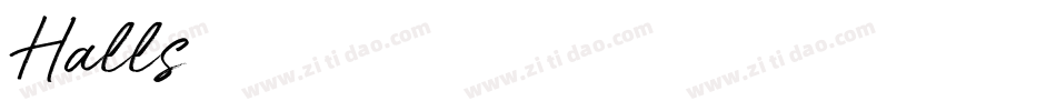 Halls字体转换