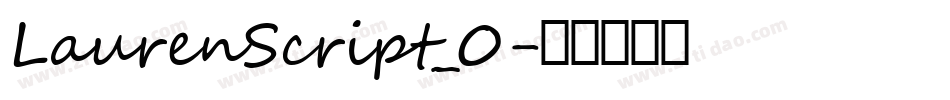 LaurenScript_0字体转换
