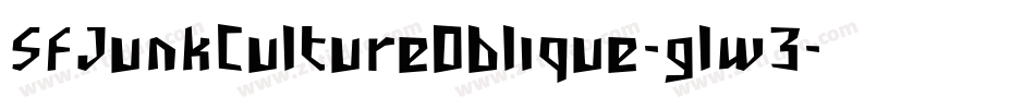 SfJunkCultureOblique-glw3字体转换