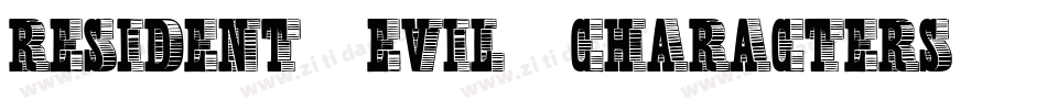 Resident-Evil-Characters字体转换