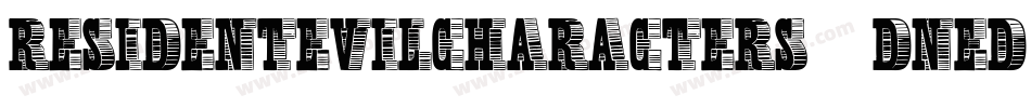 ResidentEvilCharacters-DnEd字体转换