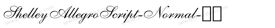 ShelleyAllegroScript-Normal字体转换
