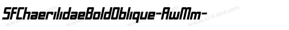 SfChaerilidaeBoldOblique-AwMm字体转换