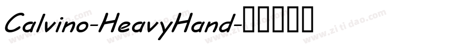 Calvino-HeavyHand字体转换