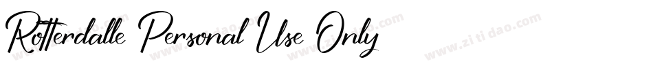 Rotterdalle-Personal-Use-Only-2字体转换