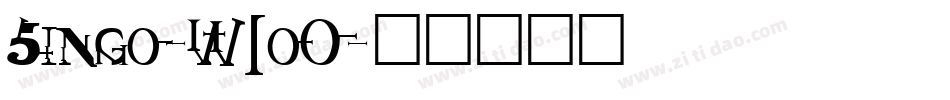 Singo-W1oO字体转换