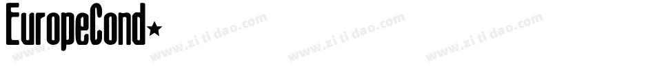 EuropeCond字体转换