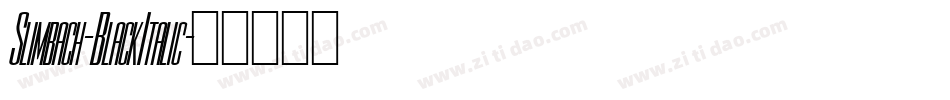Slimbach-BlackItalic字体转换