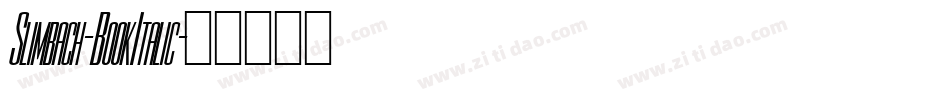 Slimbach-BookItalic字体转换
