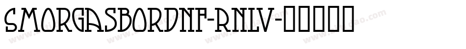 Smorgasbordnf-Rnlv字体转换