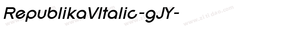 RepublikaVItalic-gJY字体转换