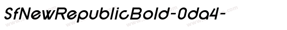 SfNewRepublicBold-0da4字体转换