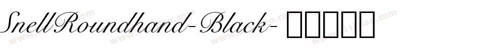 SnellRoundhand-Black字体转换