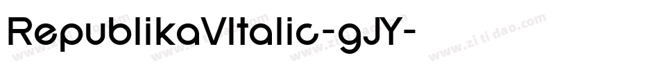 RepublikaVItalic-gJY字体转换