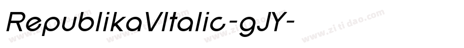RepublikaVItalic-gJY字体转换