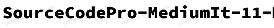 SourceCodePro-MediumIt-11字体转换