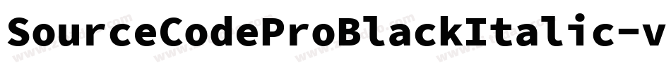 SourceCodeProBlackItalic-vrB4字体转换