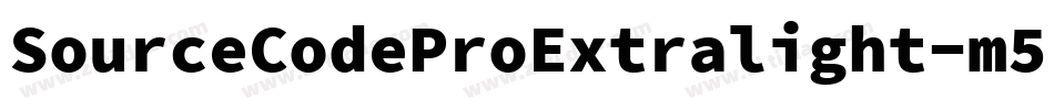 SourceCodeProExtralight-m5r2字体转换