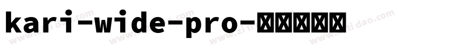 kari-wide-pro字体转换