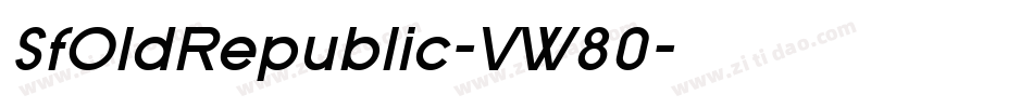 SfOldRepublic-VW80字体转换
