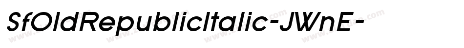 SfOldRepublicItalic-JWnE字体转换