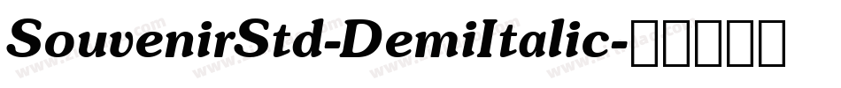 SouvenirStd-DemiItalic字体转换