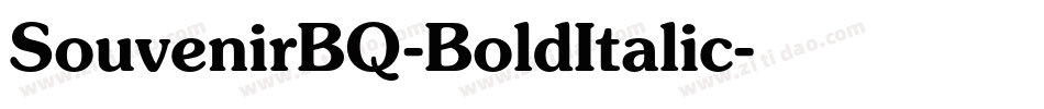 SouvenirBQ-BoldItalic字体转换