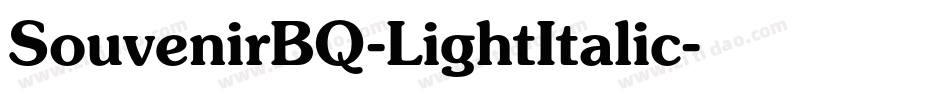 SouvenirBQ-LightItalic字体转换