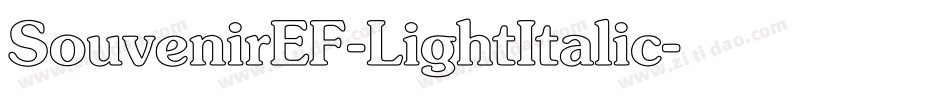 SouvenirEF-LightItalic字体转换