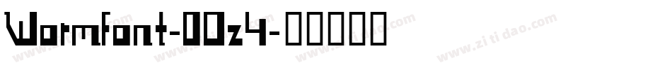 Wormfont-0Oz4字体转换