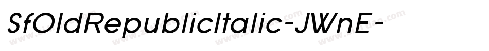 SfOldRepublicItalic-JWnE字体转换