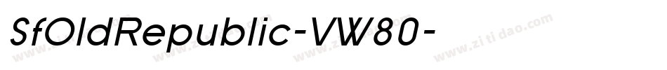 SfOldRepublic-VW80字体转换