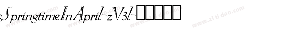 SpringtimeInApril-zV3l字体转换