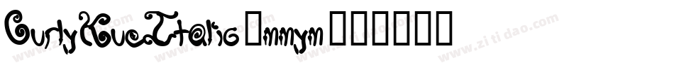 CurlyKueItalic-mmym字体转换