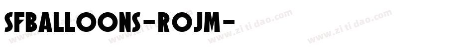 SfBalloons-R0jM字体转换