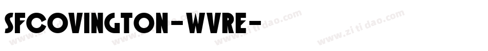 SfCovington-WVRE字体转换