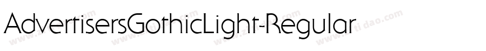 AdvertisersGothicLight-Regular字体转换