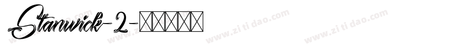 Stanwick-2字体转换