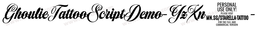 GhoulieTattooScriptDemo-YzXn8字体转换