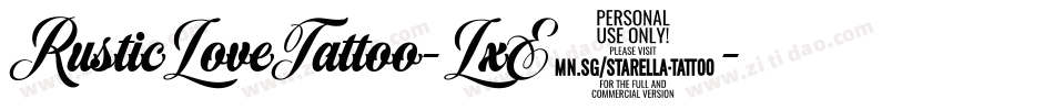 RusticLoveTattoo-LxE4字体转换