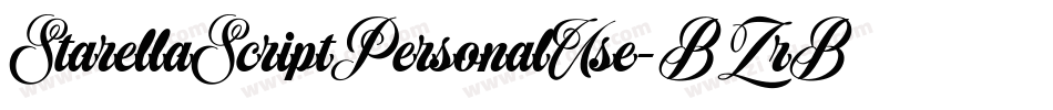 StarellaScriptPersonalUse-BZrB字体转换