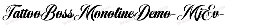 TattooBossMonolineDemo-MjEv字体转换