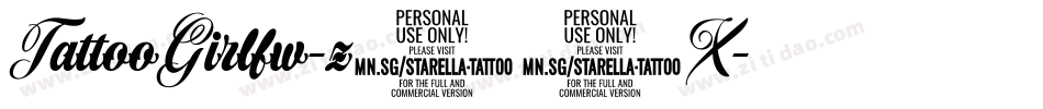TattooGirlfw-z88X字体转换
