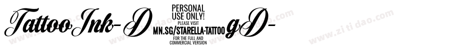 TattooInk-D0gD字体转换
