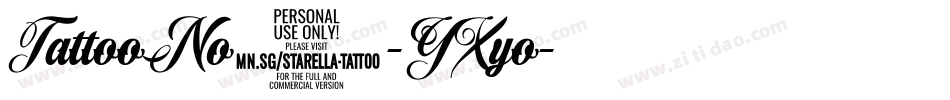 TattooNo2-YXyo字体转换