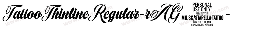 TattooThinlineRegular-rAG7字体转换