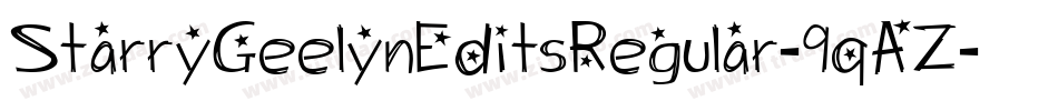 StarryGeelynEditsRegular-9qAZ字体转换